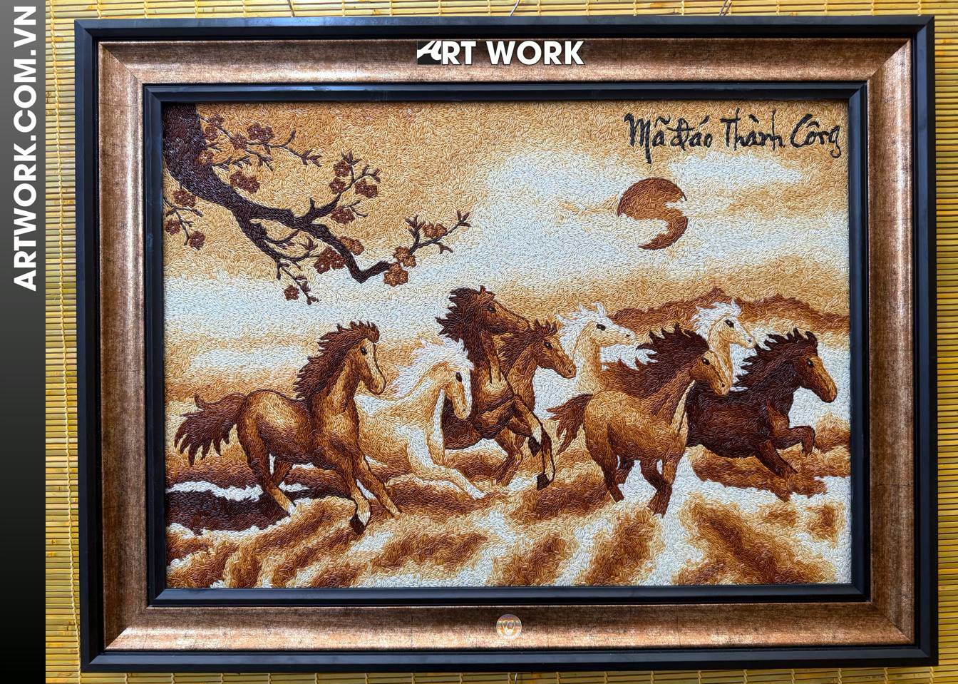 Victory of Eight Horses Rice Painting