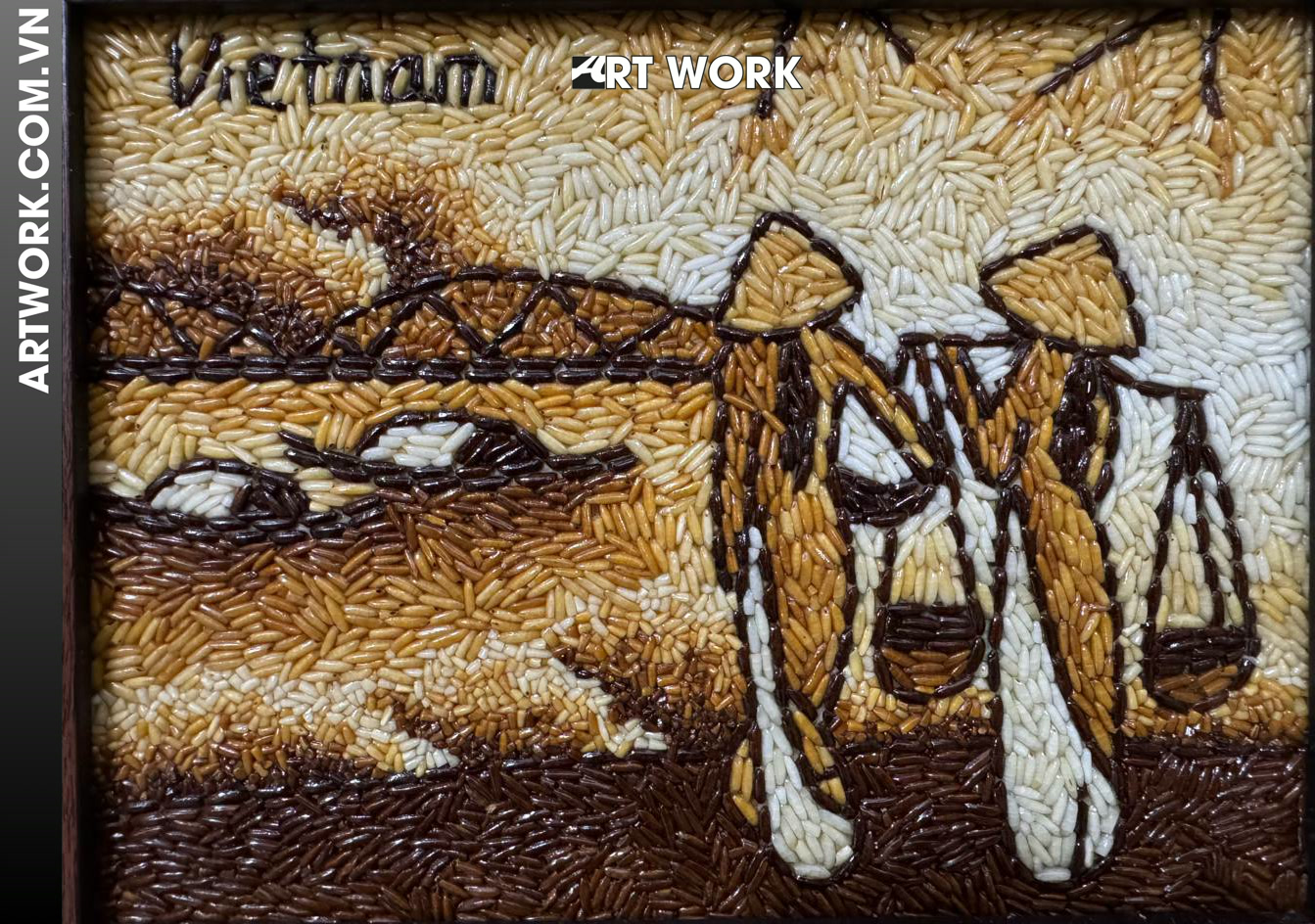 Image 3 - Vietnamese countryside rice painting - Vietnam ArtWork