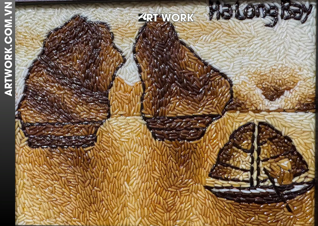 Image 2 - Ha Long Bay Rice Painting - Vietnam ArtWork