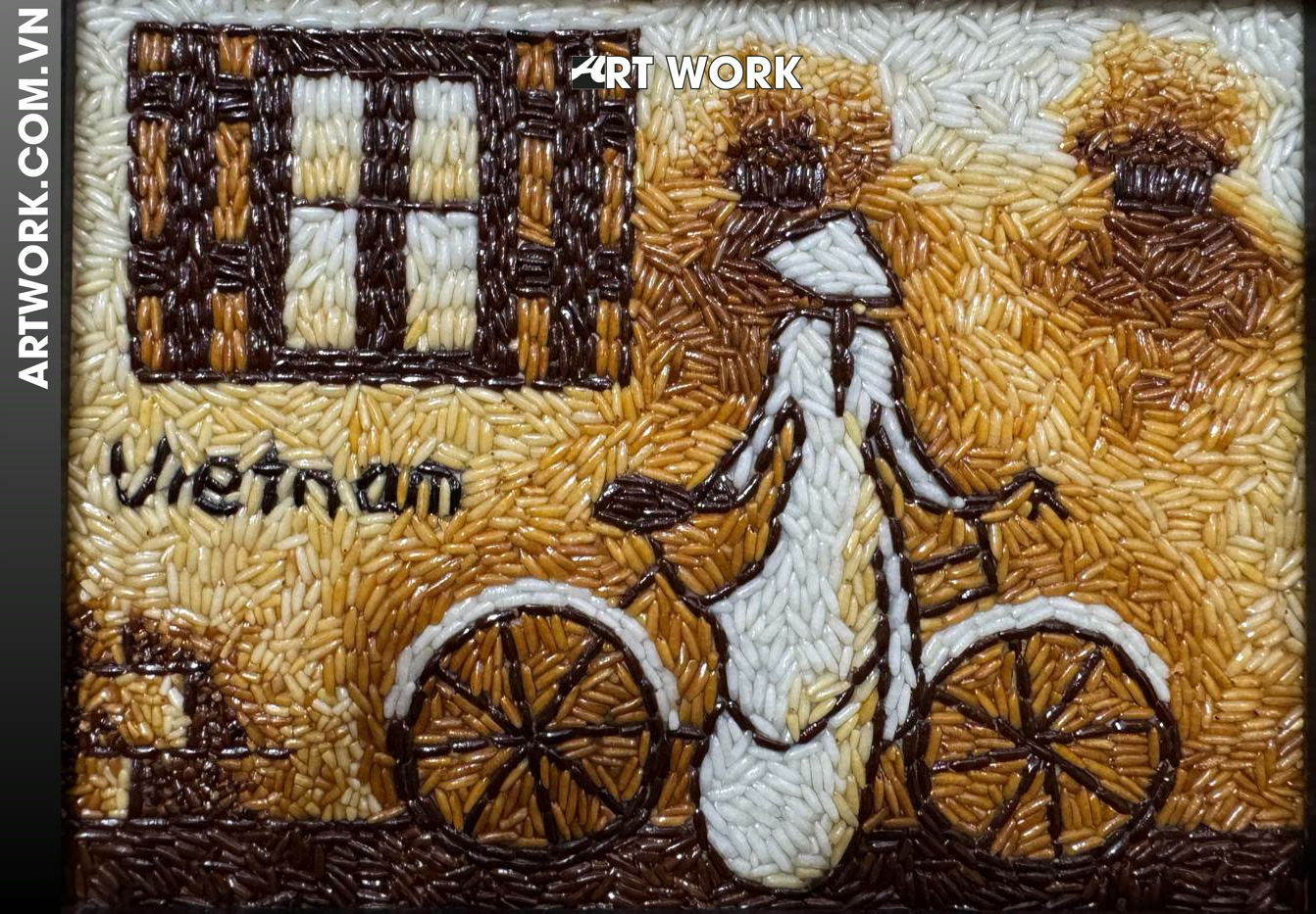 Image 2 - The Miss Near The Window Rice Painting - Vietnam ArtWork