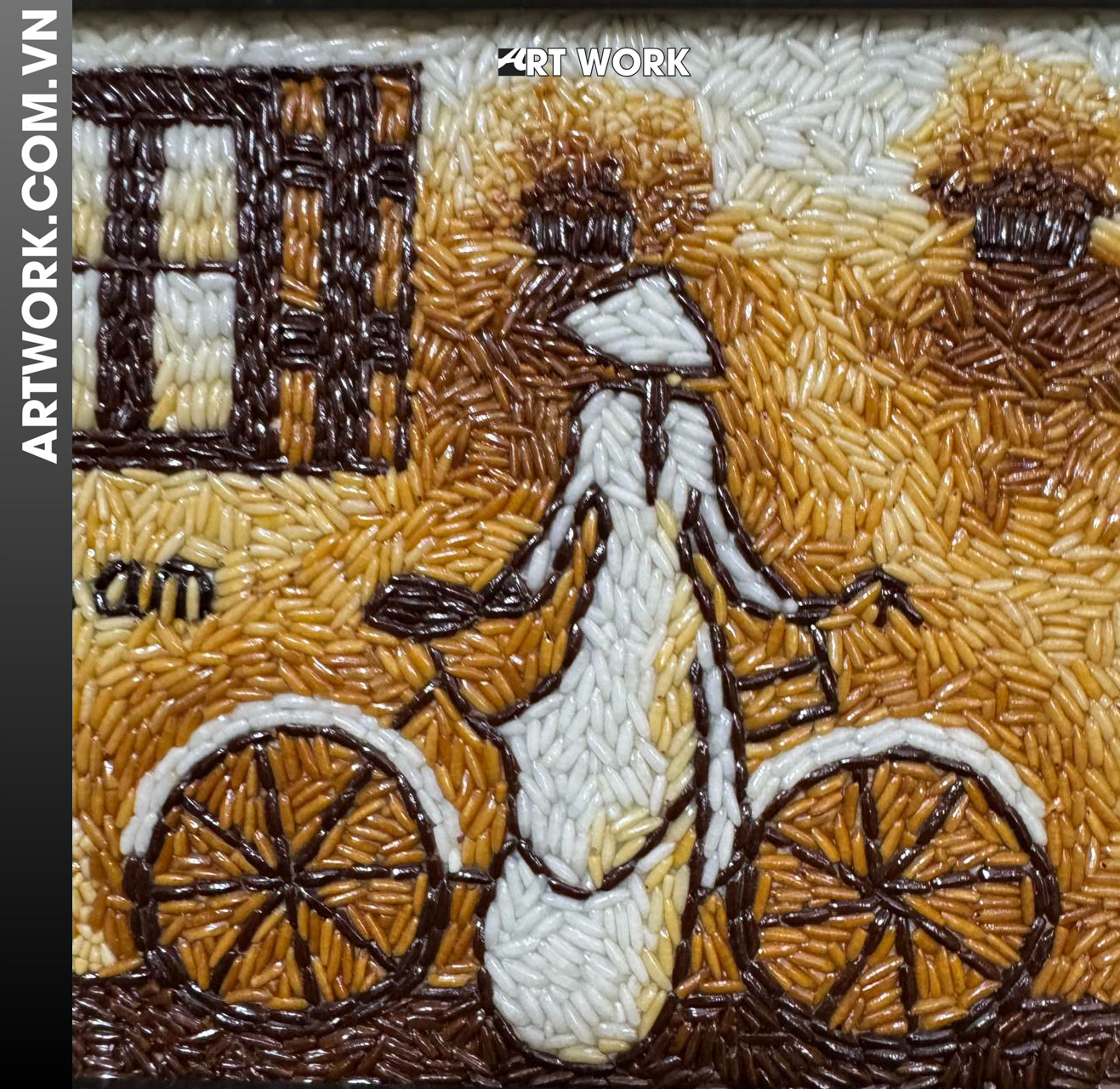 Image 3 - The Miss Near The Window Rice Painting - Vietnam ArtWork