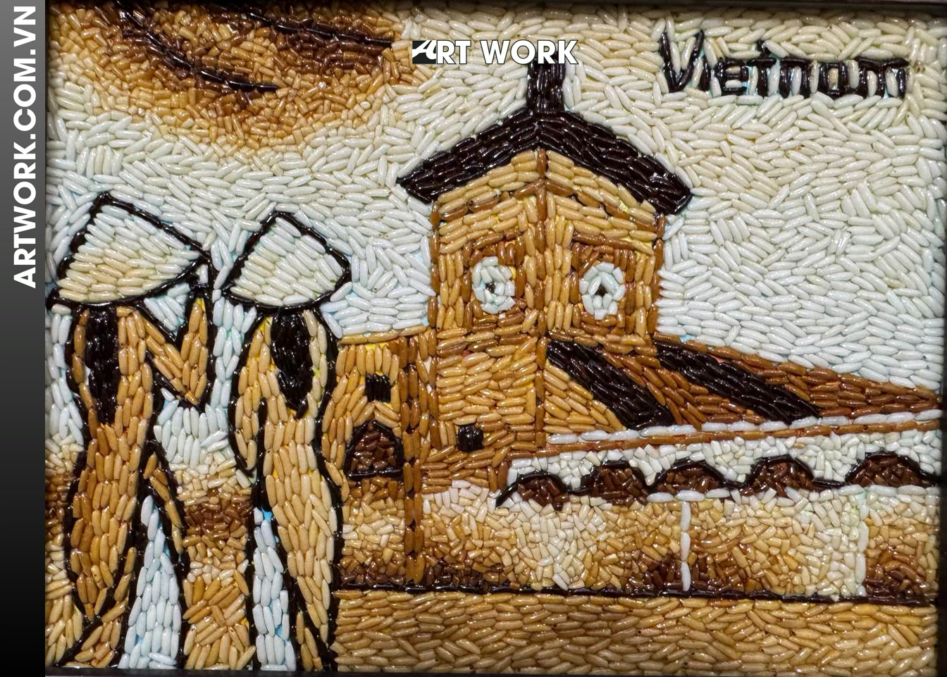 Image 2 - Ben Thanh Market Rice Painting - Vietnam ArtWork