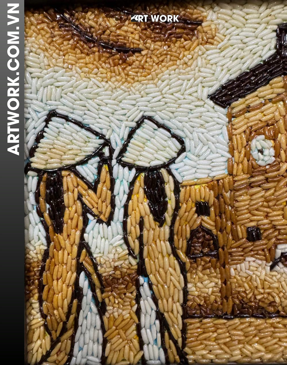 Image 3 - Ben Thanh Market Rice Painting - Vietnam ArtWork