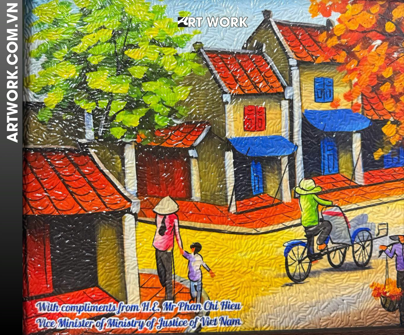 Image 2 - Hanoi Old Quarter Rice Painting - Vietnam ArtWork