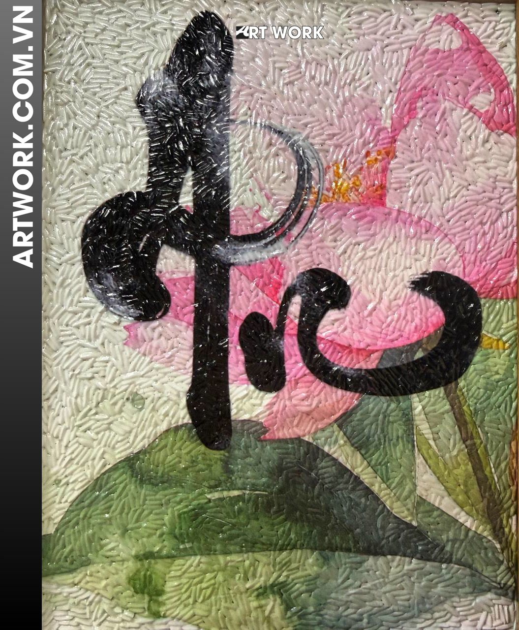 Image 3 - “An” word Rice Painting - Vietnam ArtWork