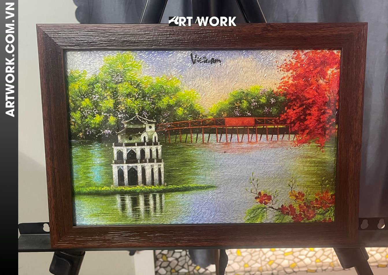 Perspective Turtle Tower color Rice Painting