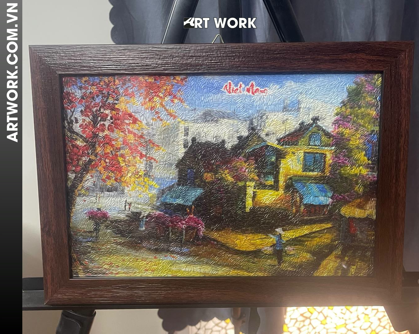 Viet Nam city Rice Painting