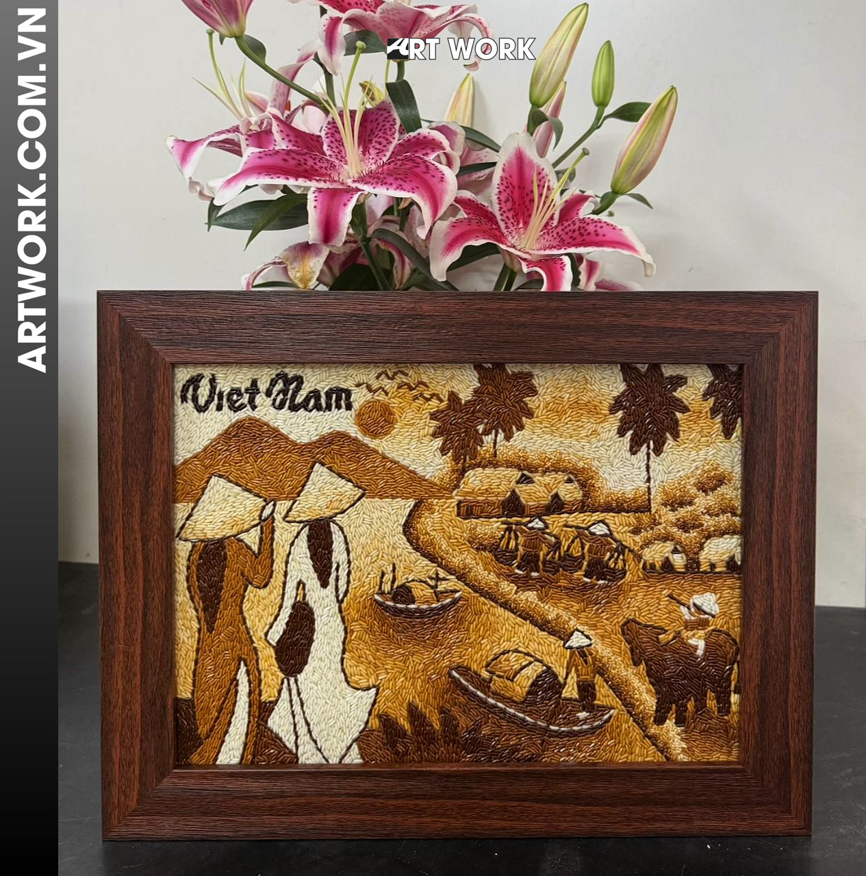 Vietnamese countryside Rice painting