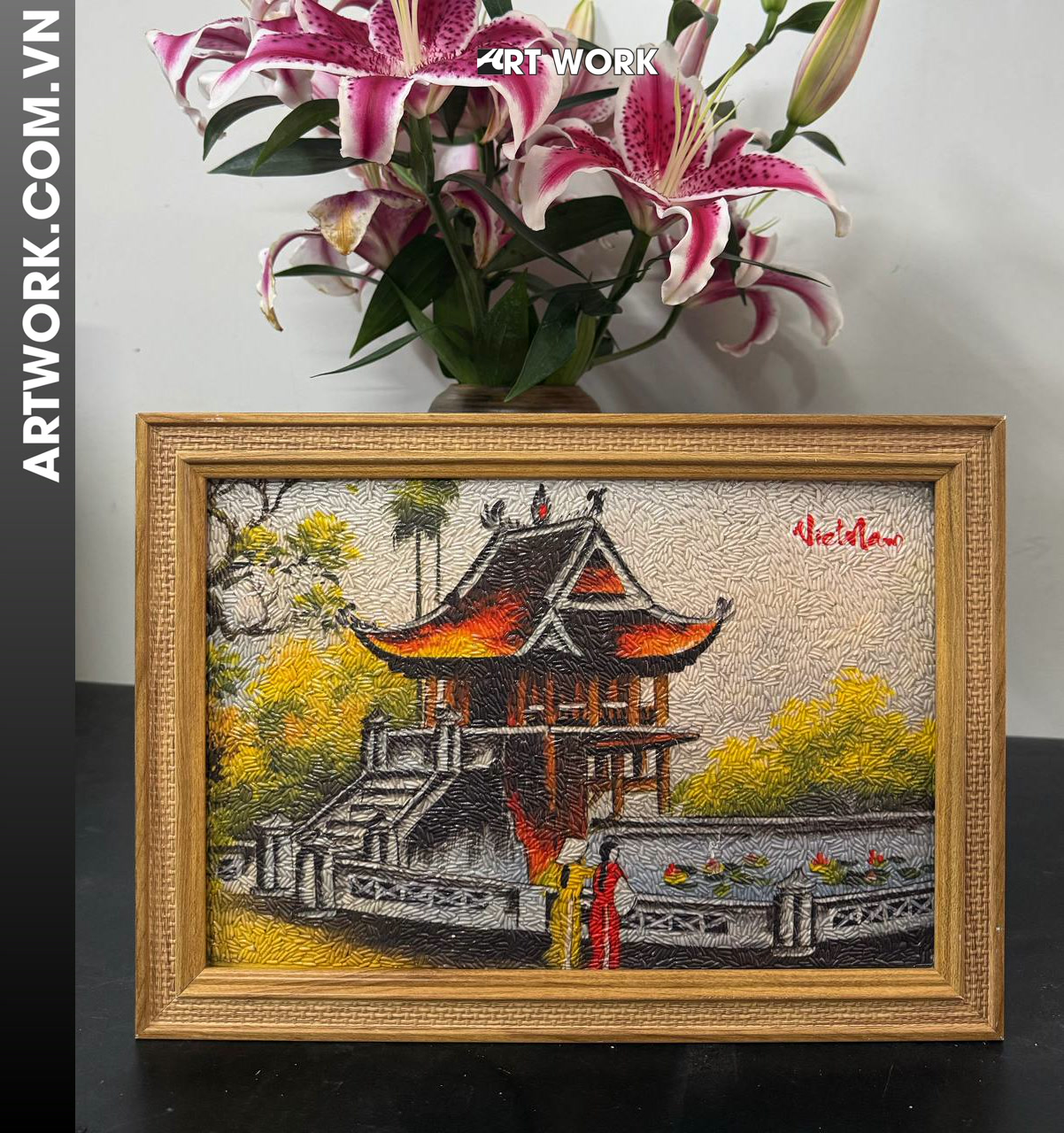 One Pillar Pagoda Rice painting