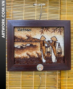 Ao Dai River Life Rice Painting