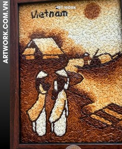 Ao Dai Riverside Rice Painting