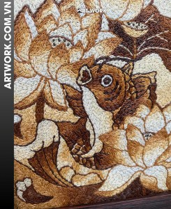 Carp and Lotus Rice Painting