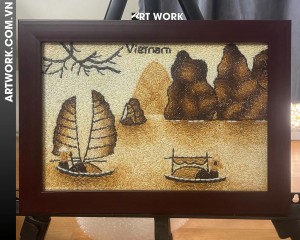 Ha Long VietNam bay Rice Painting 20x25 cm
