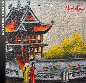 One Pillar Pagoda Rice painting