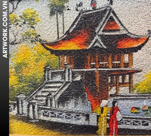 One Pillar Pagoda Rice painting