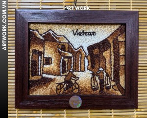The old Hanoi City Rice Painting