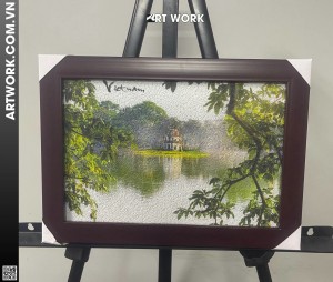 The turtle tower Vietnamese Rice Painting