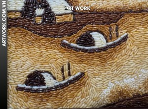 The Vietnamese countryside Rice Painting