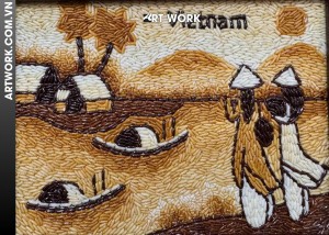 The Vietnamese countryside Rice Painting
