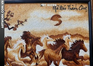 Victory of Eight Horses Rice Painting