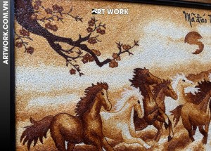 Victory of Eight Horses Rice Painting