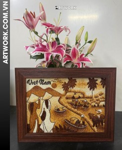 Vietnamese countryside Rice painting