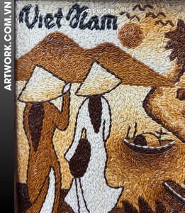 Vietnamese countryside Rice painting