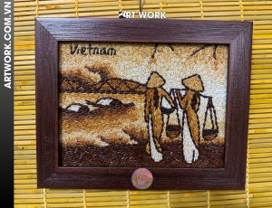 Vietnamese countryside rice painting