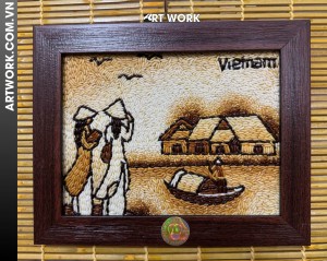 Vietnamese countryside rice painting