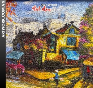 Vietnamese Old Town Rice Paintings