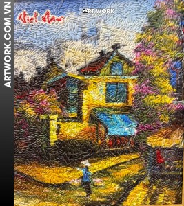 Vietnamese Old Town Rice Paintings