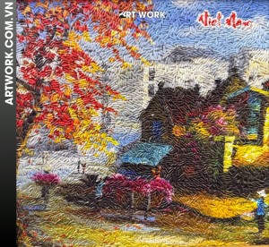 Vietnamese Old Town Rice Paintings